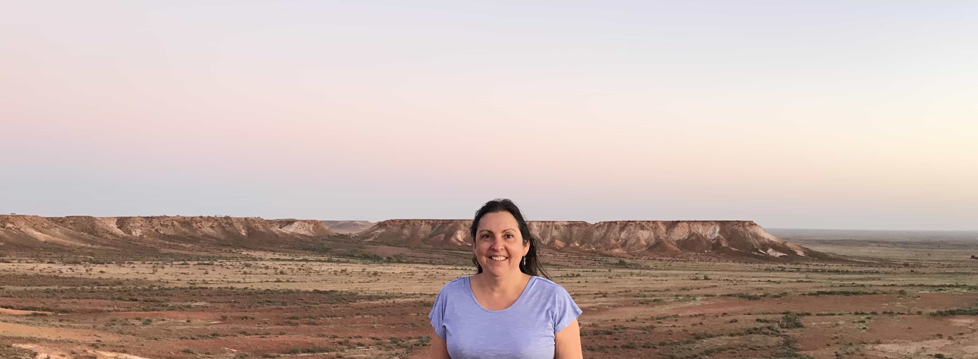 Professor Lucie Walters in the Outback